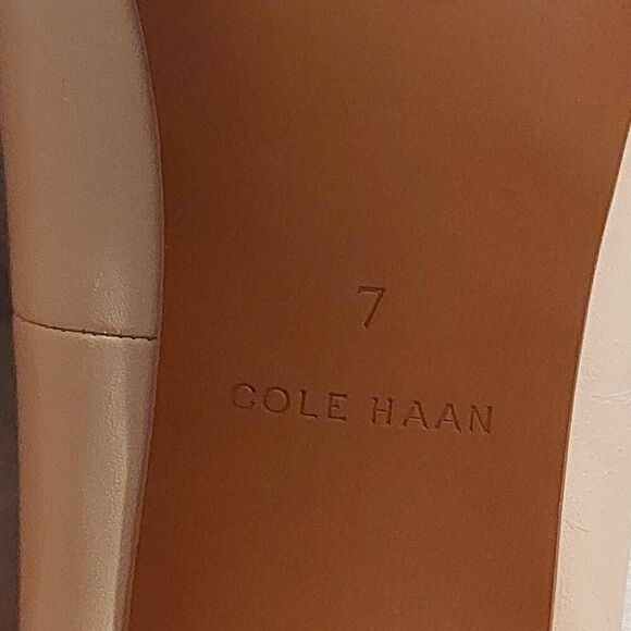 Cole Haan Classic Peep toe Pumps Heels Beige size 7 - Picture 10 of 10